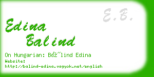 edina balind business card